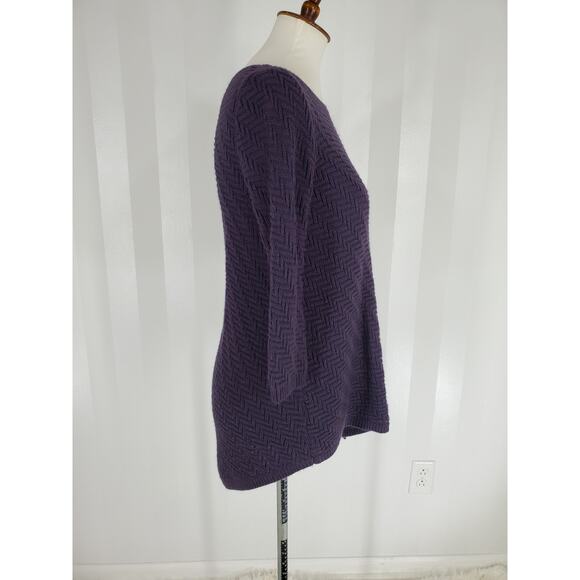 NEW YORK & CO Women's Plum Asymmetrical Hem Sweater Sz XS - Picture 2 of 9